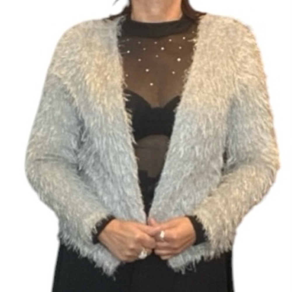 Vero Moda cardigan shaggy with subtle silver threads Size M excellent condition